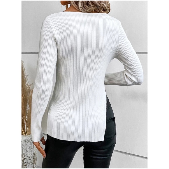 Cozy Ribbed Cable Knit Oversized Sweater Top - Picture 6 of 8